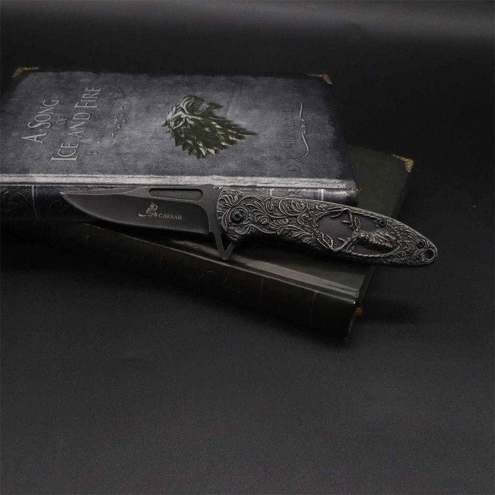 Fantastic Reindeer in the Mirror Folding Knife - Tophatter Daily Deals