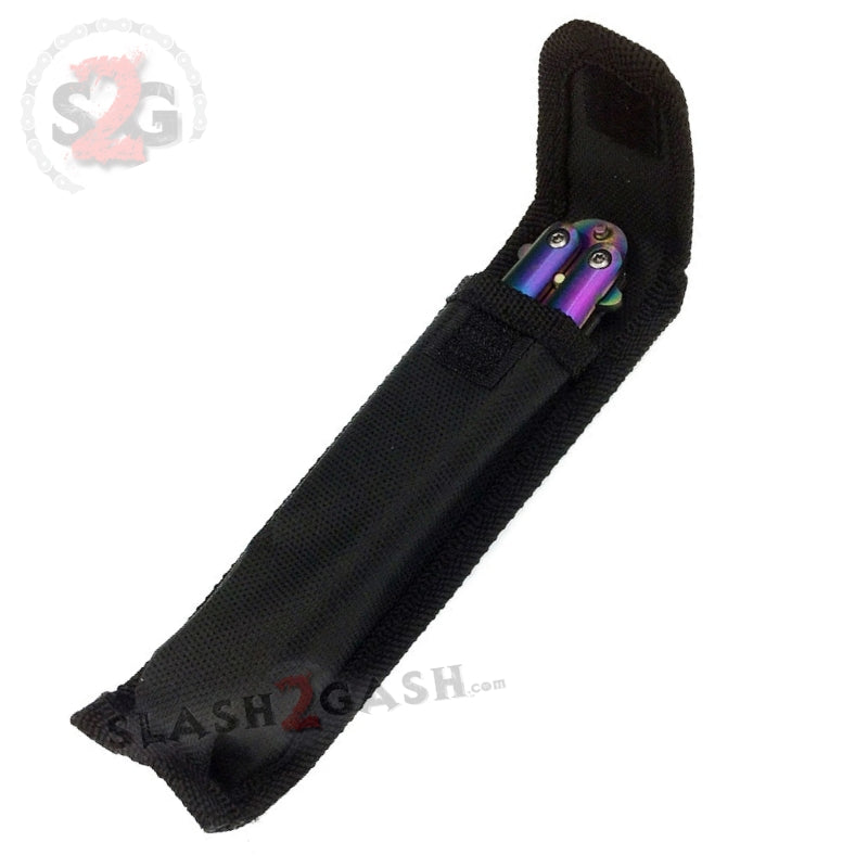 Butterfly Knife TRAINER Dull Balisong w/ Spring Latch - Rainbow Knife-Balisong - Tophatter Daily Deals