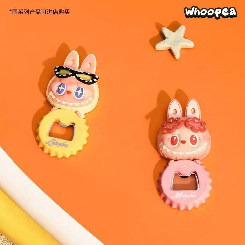 Labubu The Monsters Jump Into Summer Series Bottle Opener Fridge Magnet - Tophatter Daily Deals