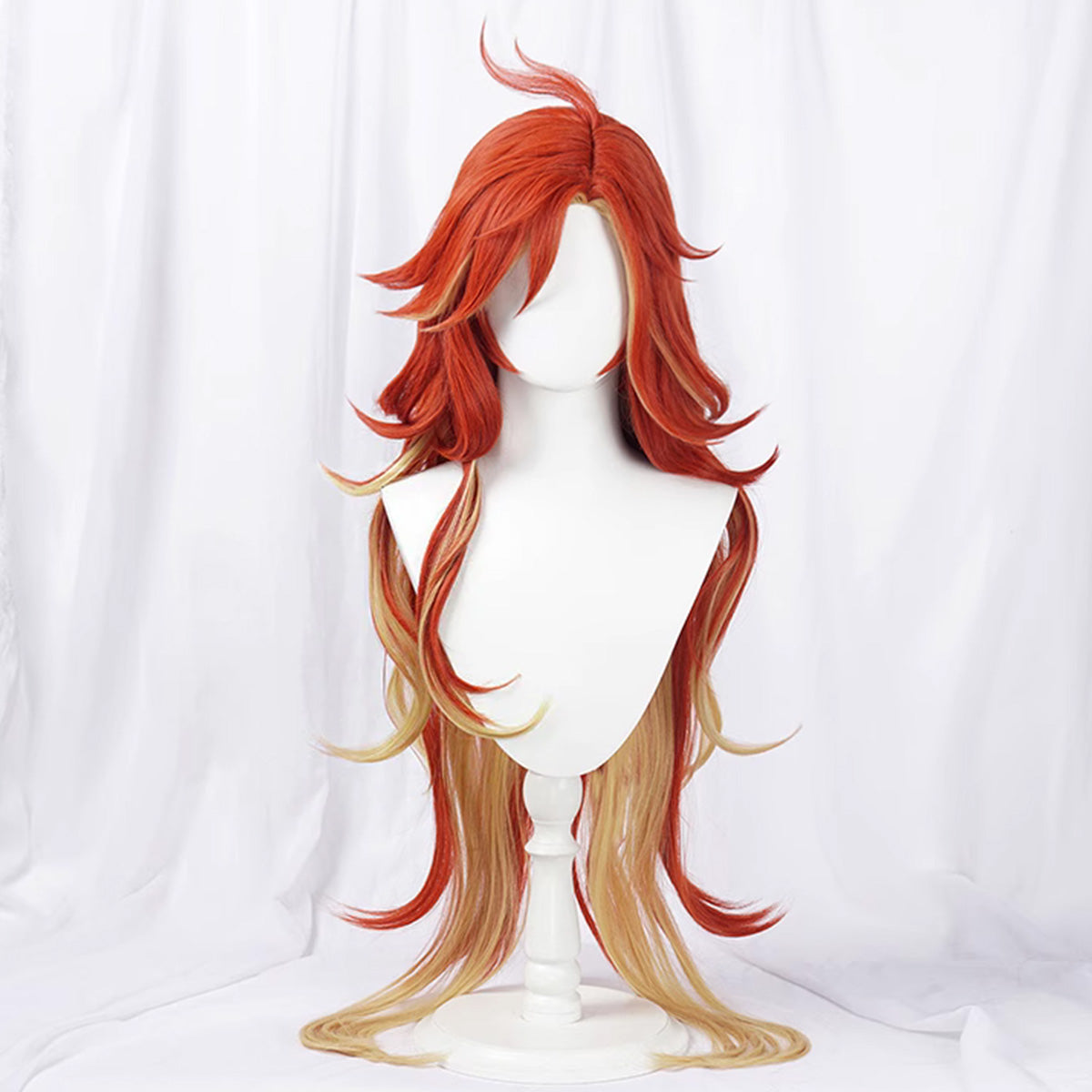 Genshin Impact Mavuika Red Yellow Cosplay Wig Wig - Tophatter Daily Deals