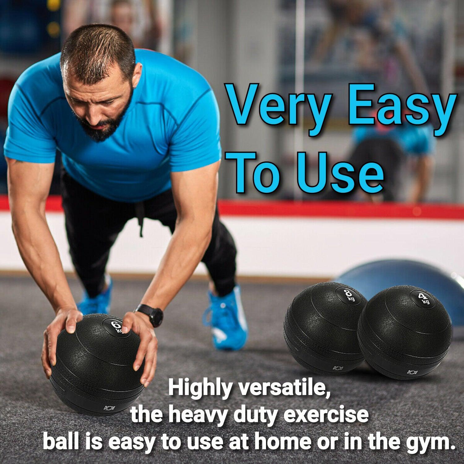 Slam Medicine Ball - No-Bounce Slam Medicine Ball | Heavy Duty, Durable | Functional Strength Training, Home Gym, Fitness Exercise, Weight Lifting Fitness - Tophatter Daily Deals