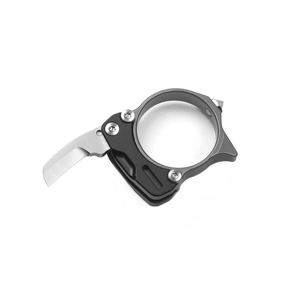 Zyac Titanium Alloy Ring Knife Black - Tophatter Daily Deals