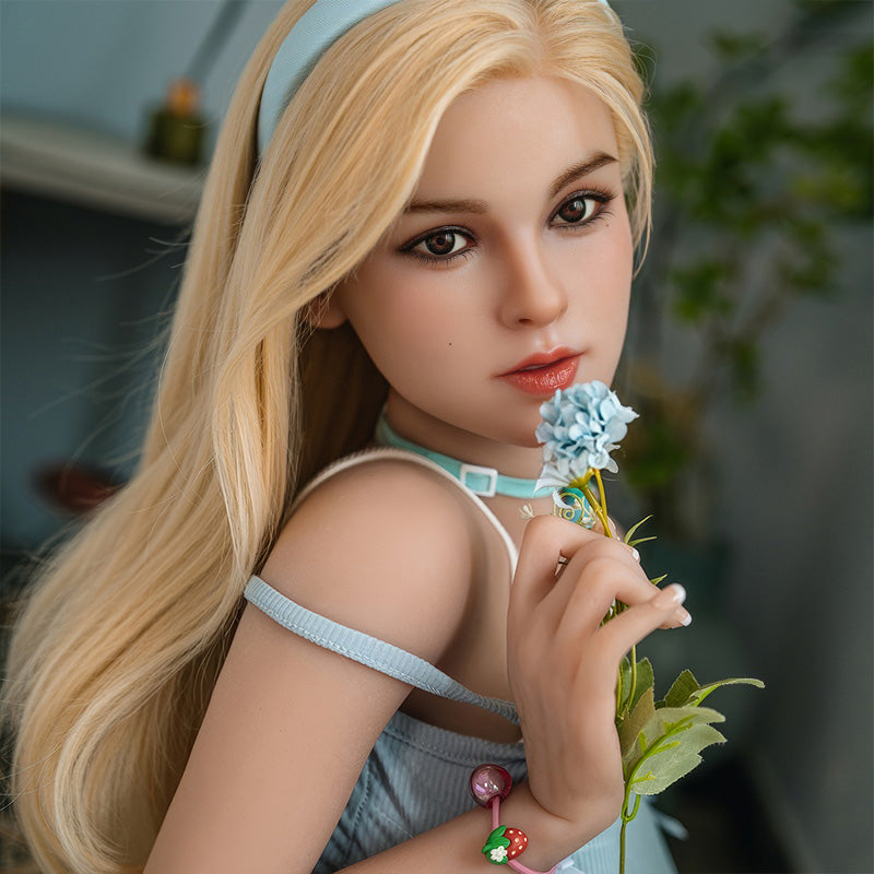 Emily – Movable Jaw 150CM/59.45 in Sex Doll C-Cup Blonde Hair & Innocent Eyes for Ultimate Oral Pleasure Masturbators - Tophatter Daily Deals
