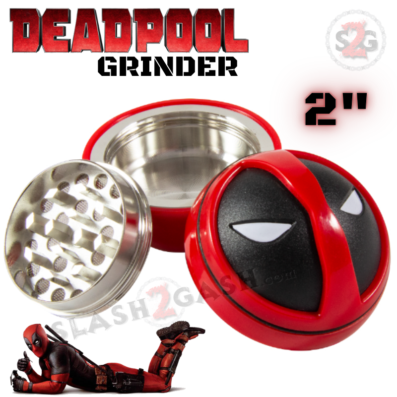 Deadpool Herb Grinder Magnetic Spice Crusher Metal Grinder - 3 pc 2