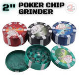 2" Casino Poker Chips Tobacco Herb Grinder - 3 pieces METAL Smoking Accessories - Tophatter Daily Deals