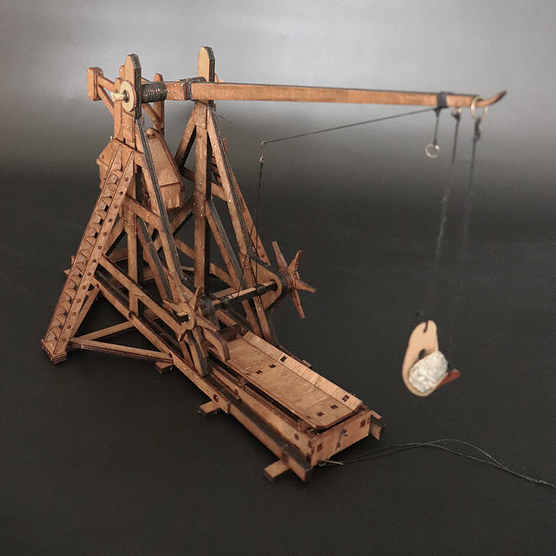 AM003 Stone thrower Wooden Mechanical Military Hobby Toys Kits For Adult 3D Mechanical Model Kit - Tophatter Daily Deals