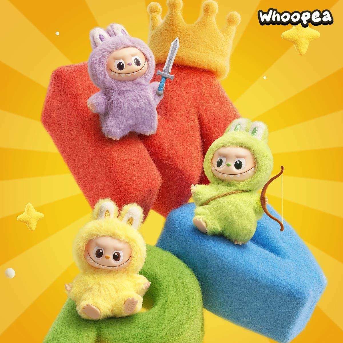 THE MONSTERS Pin for Love Series-Vinyl Plush Pendant Blind Box (N-Z) - Tophatter Daily Deals