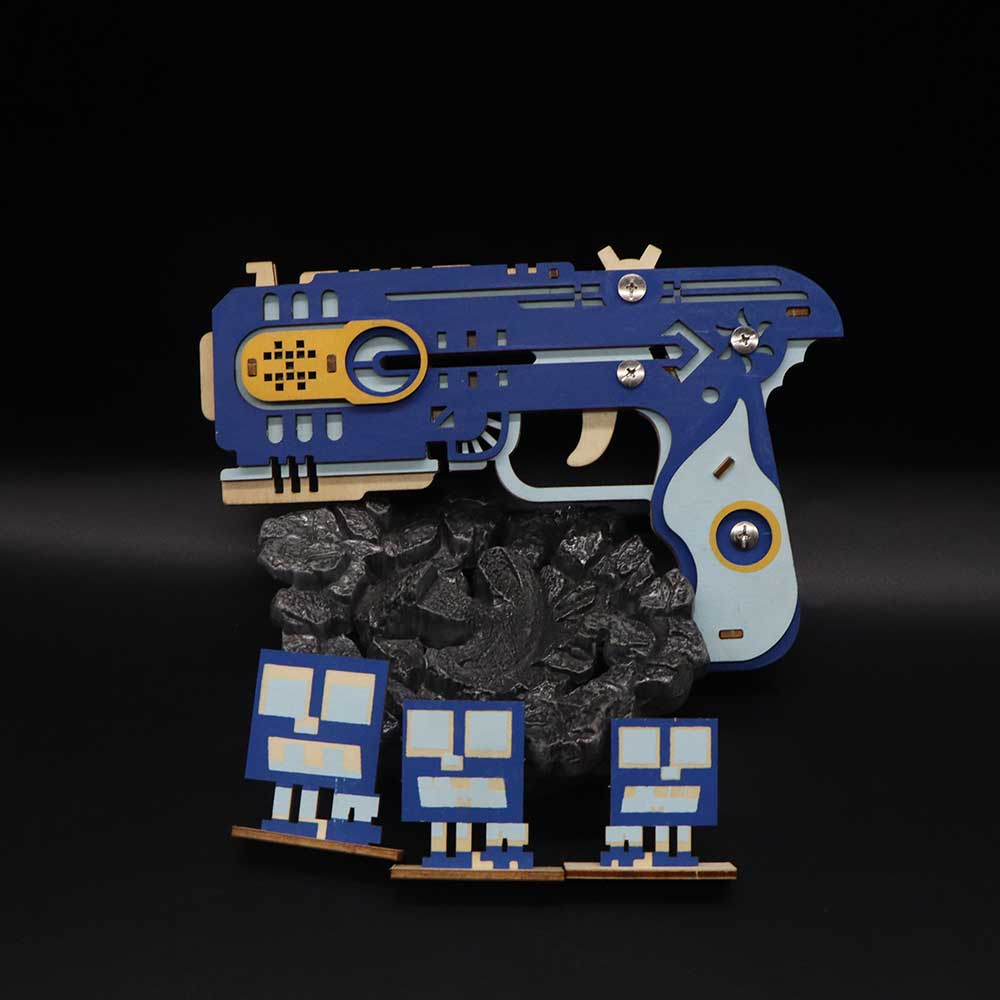Wooden Kit Training Dragon Rubber Band Pistol Model Kit - Tophatter Daily Deals