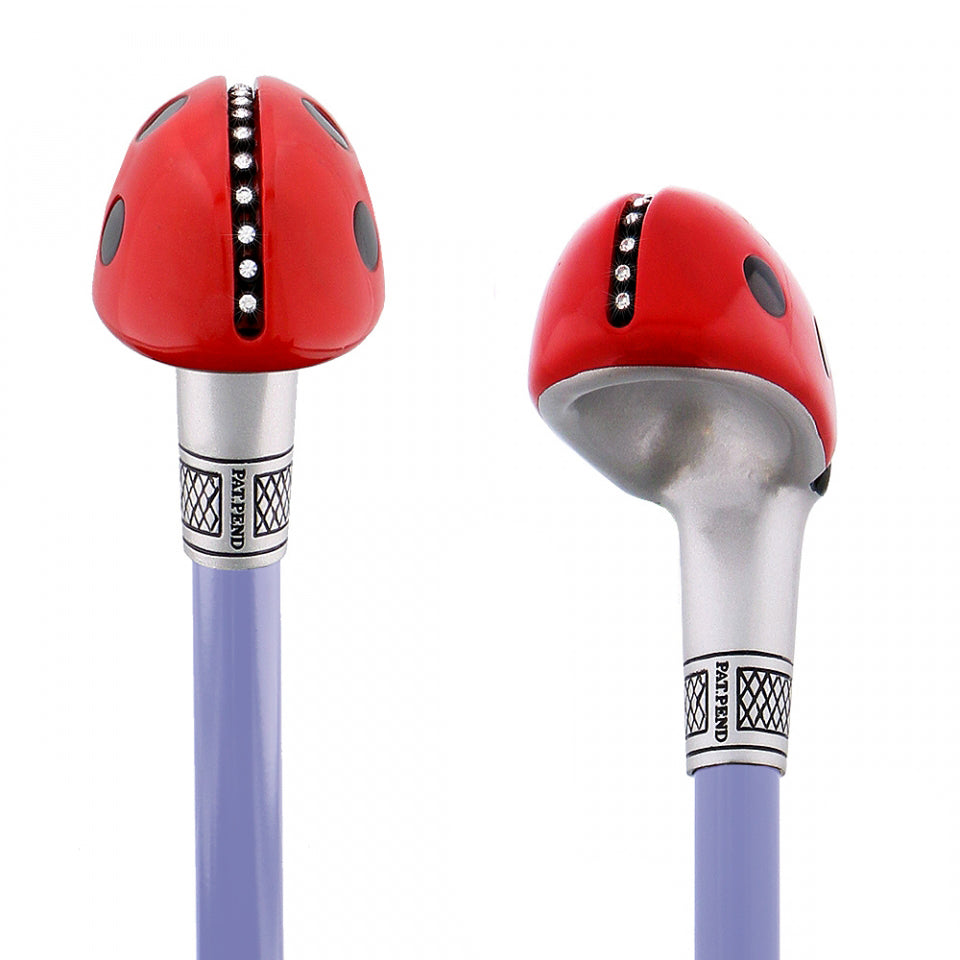 Lady Bug Lola Signature Carbon Fiber Walking Cane - 1 Violet Shaft Superlite Carbon Fiber Walking Canes - Tophatter Daily Deals