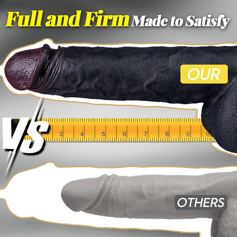 Acmejoy- 3 Thrusting 9 Vibration Heating Big Brown Dildo Tattooed Men Dildos - Tophatter Daily Deals