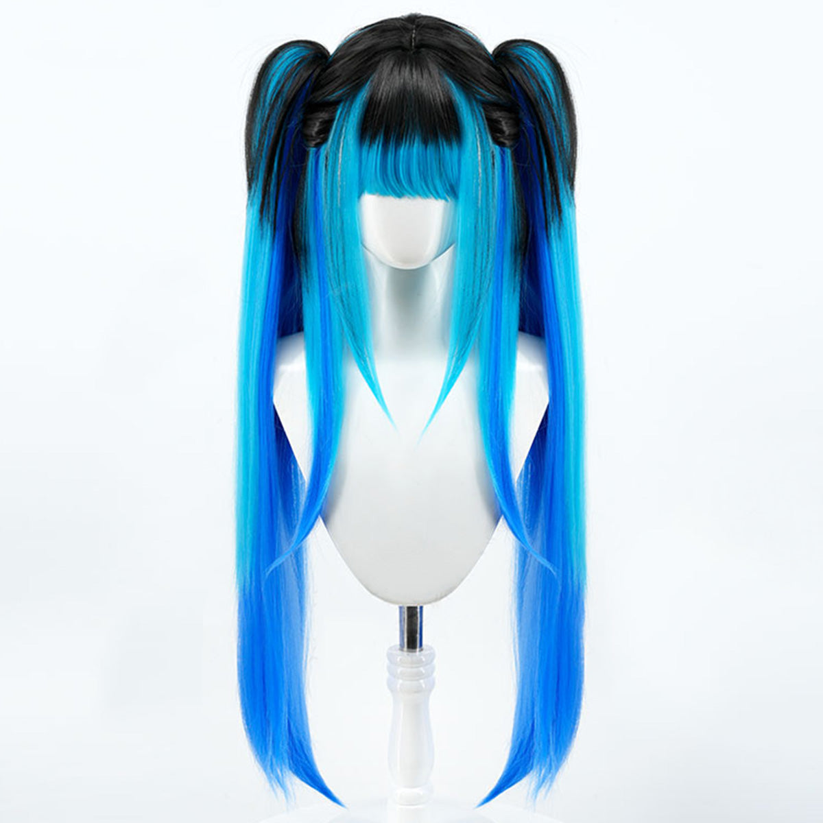 The Hundred Line -Last Defense Academy-Darumi Amemiya Blue Black Cosplay Wig Wig - Tophatter Daily Deals