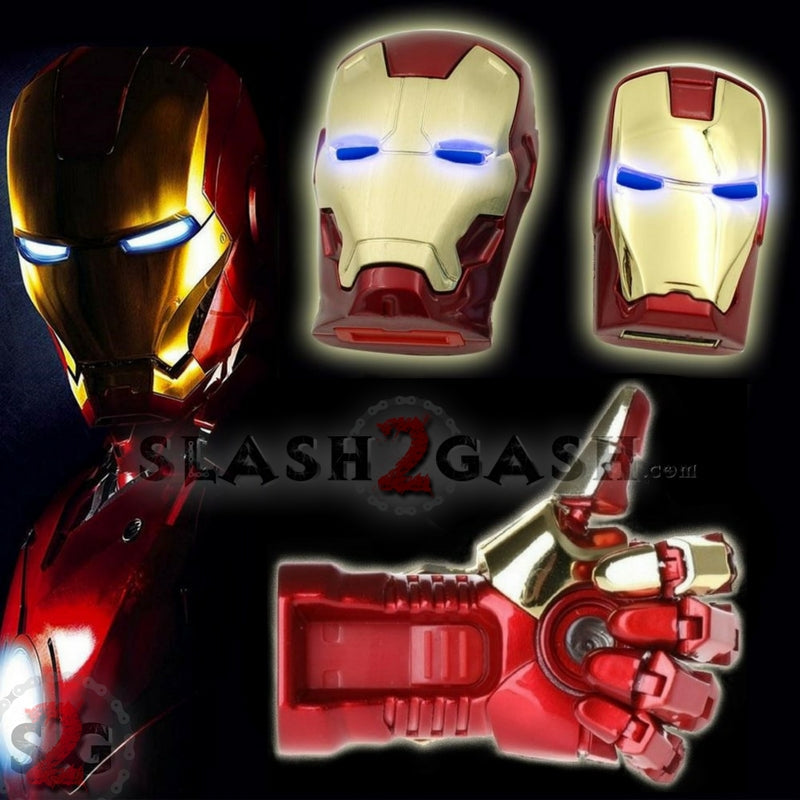 Iron Man USB Flash Drive 2.0 w/ LED Light-up Eyes 16gb Memory Stick USB Flash Drive - Tophatter Daily Deals