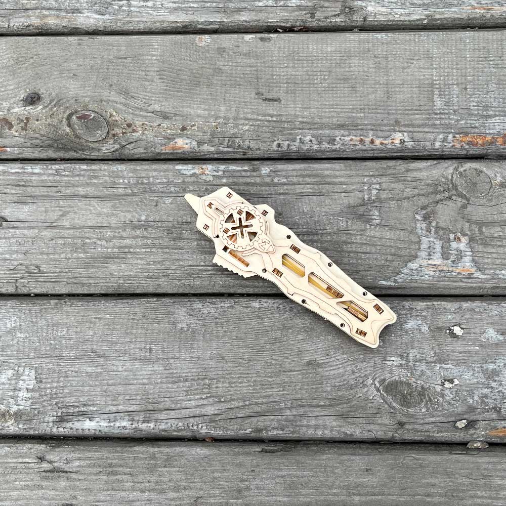 6 Cool Wooden Knife Model Kit 3D Blade Puzzle Toy - Tophatter Daily Deals