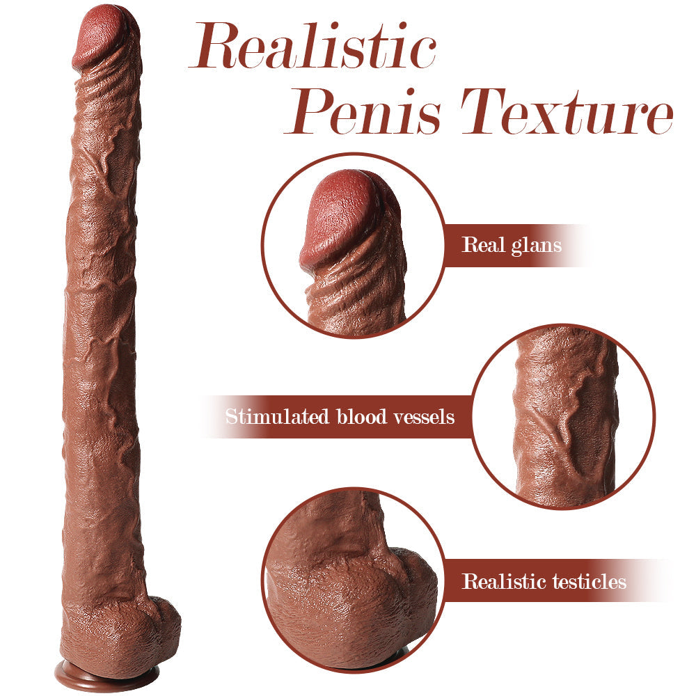 Buder - Long Big Dildo for Beginners and Experienced Players 22.04 Inches Dildos - Tophatter Daily Deals