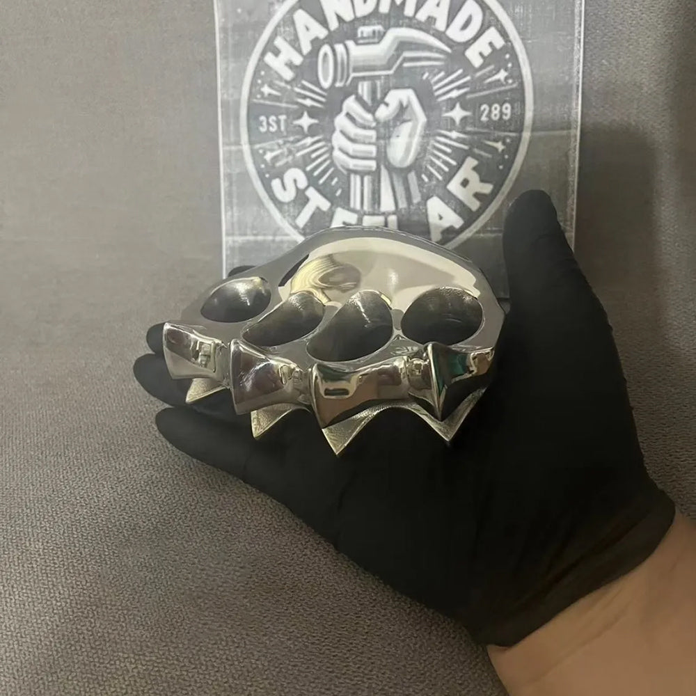 Stainless Steel 4-Finger Knuckle Duster - Self-Defense Weapon - Tophatter Daily Deals