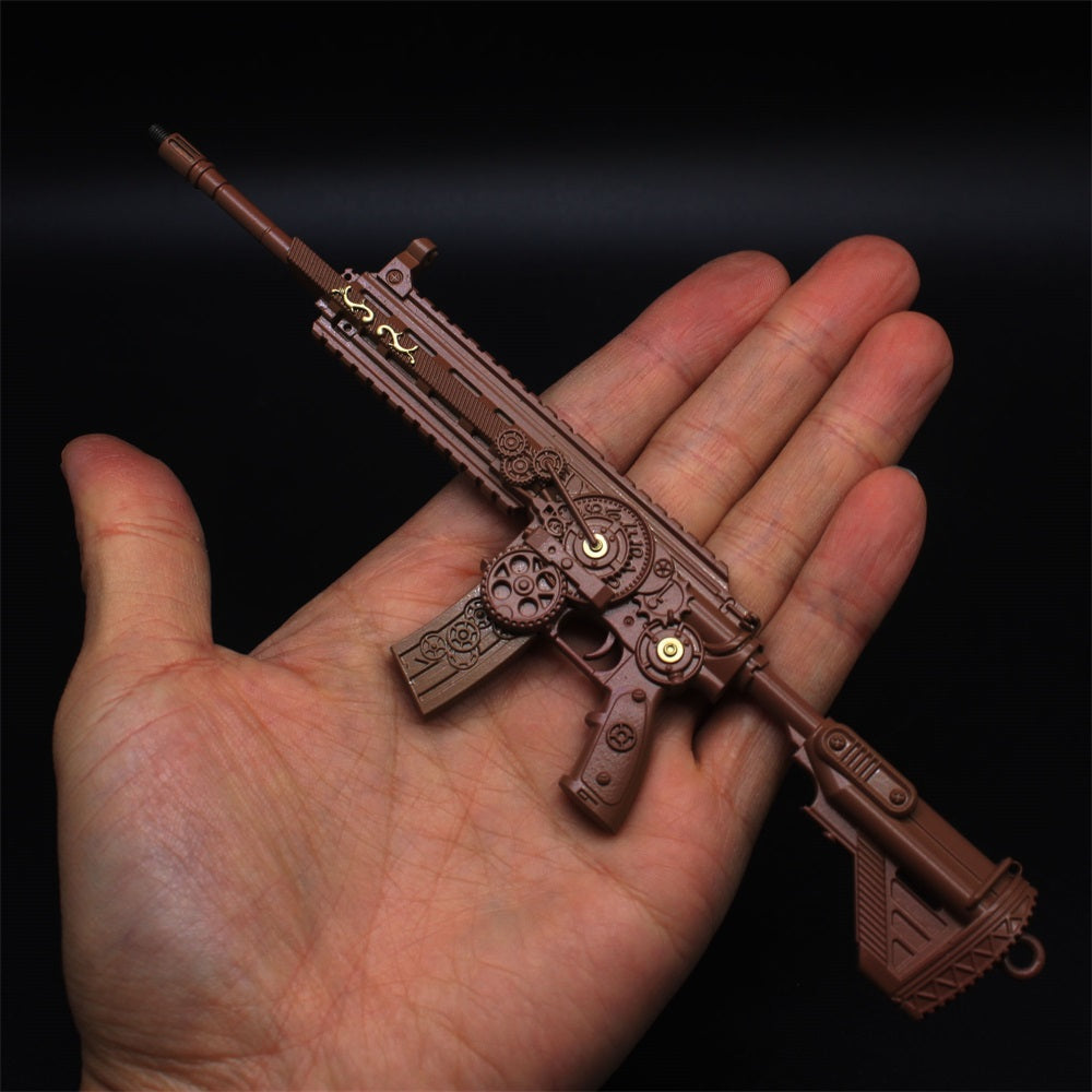 Steampunk HK416 Miniature Metal Gun 21CM/8.3" HK416 Only - Tophatter Daily Deals