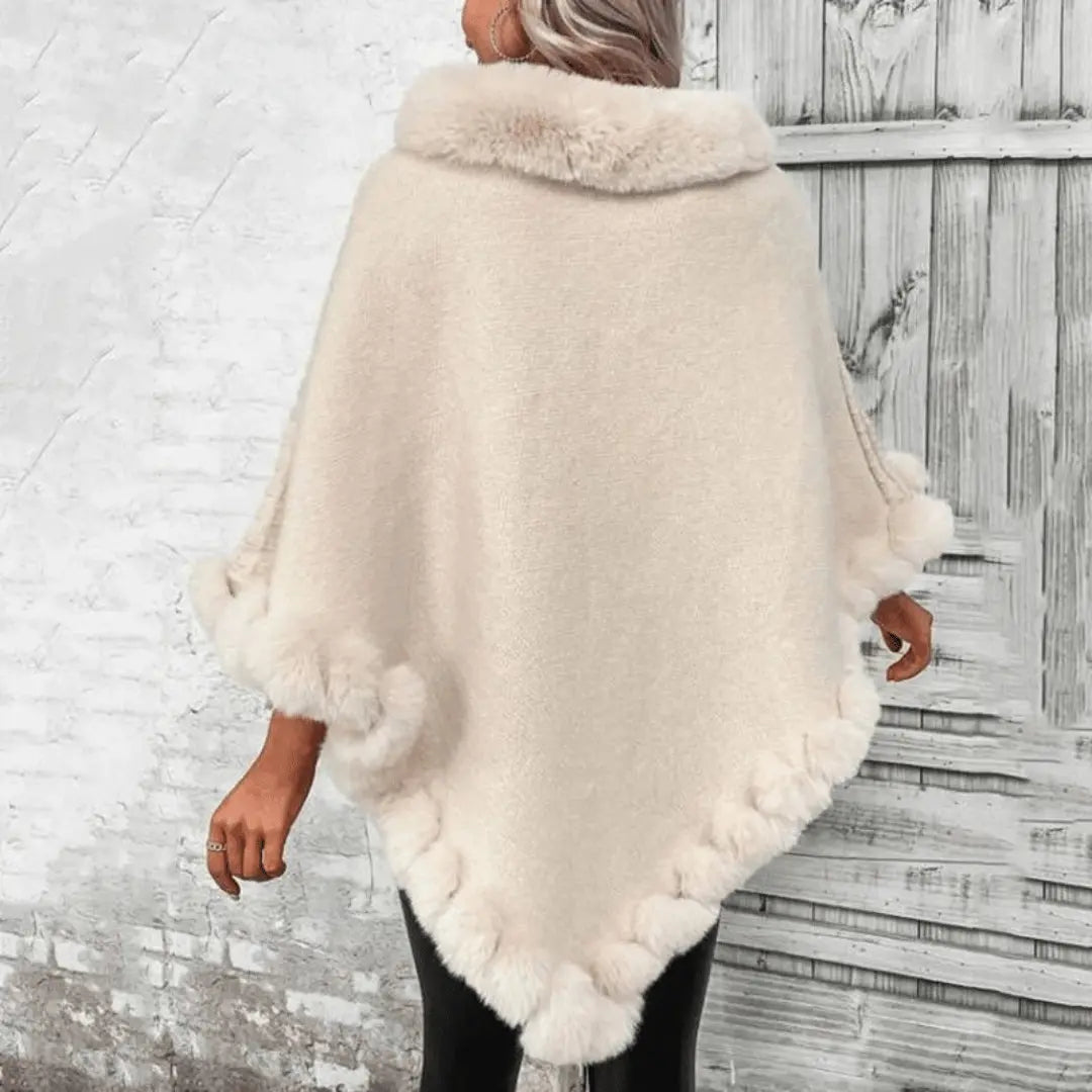 Warm Cozy Women's Poncho - Slouchy Cowl, Acrylic, For Fall - Tophatter Daily Deals