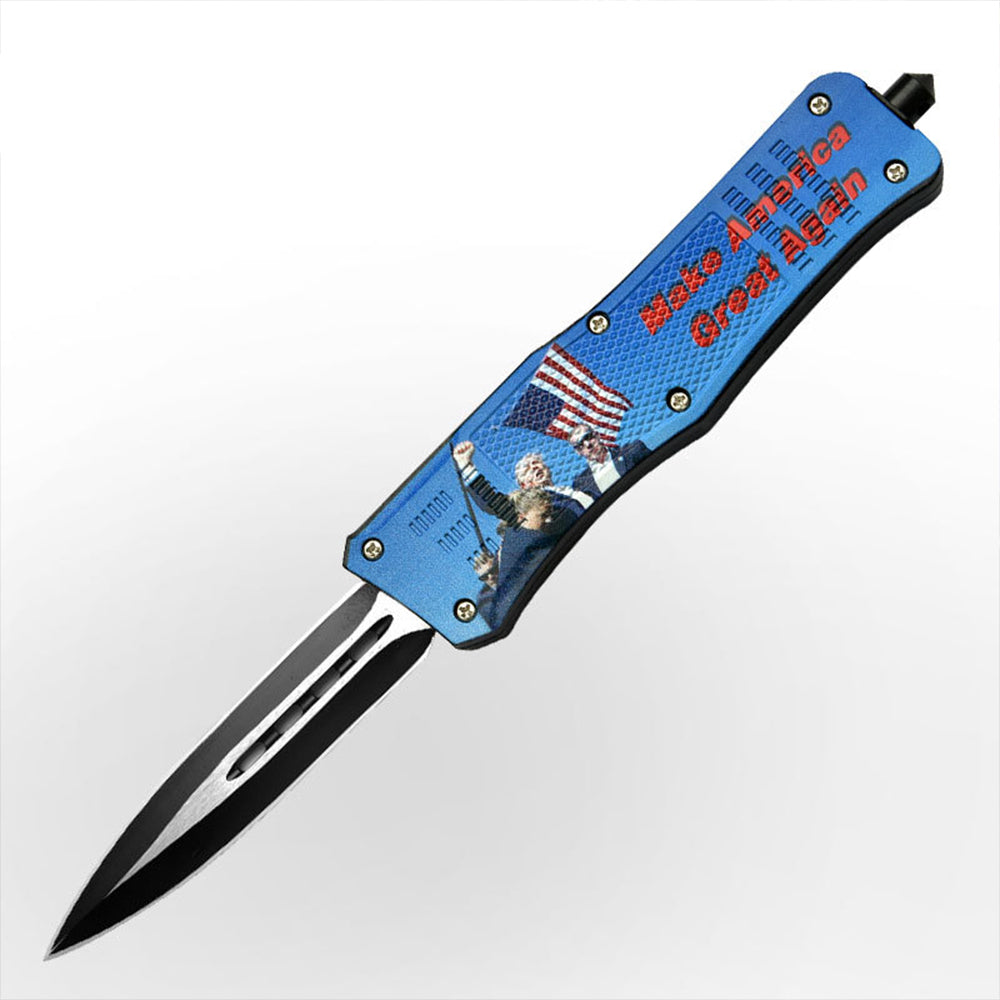 Trump ABS Handle OTF Knife Trump Supporters Knife A - Tophatter Daily Deals
