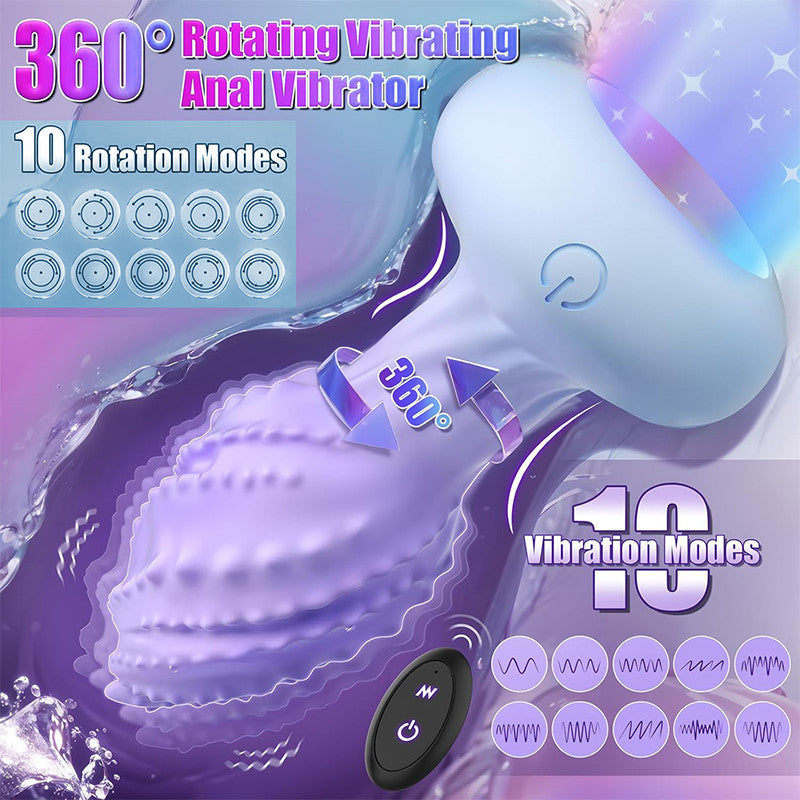 Little Monster - 360° rotating anal vibrator, 10 vibration frequencies, 7-color LED light Anal Toys - Tophatter Daily Deals