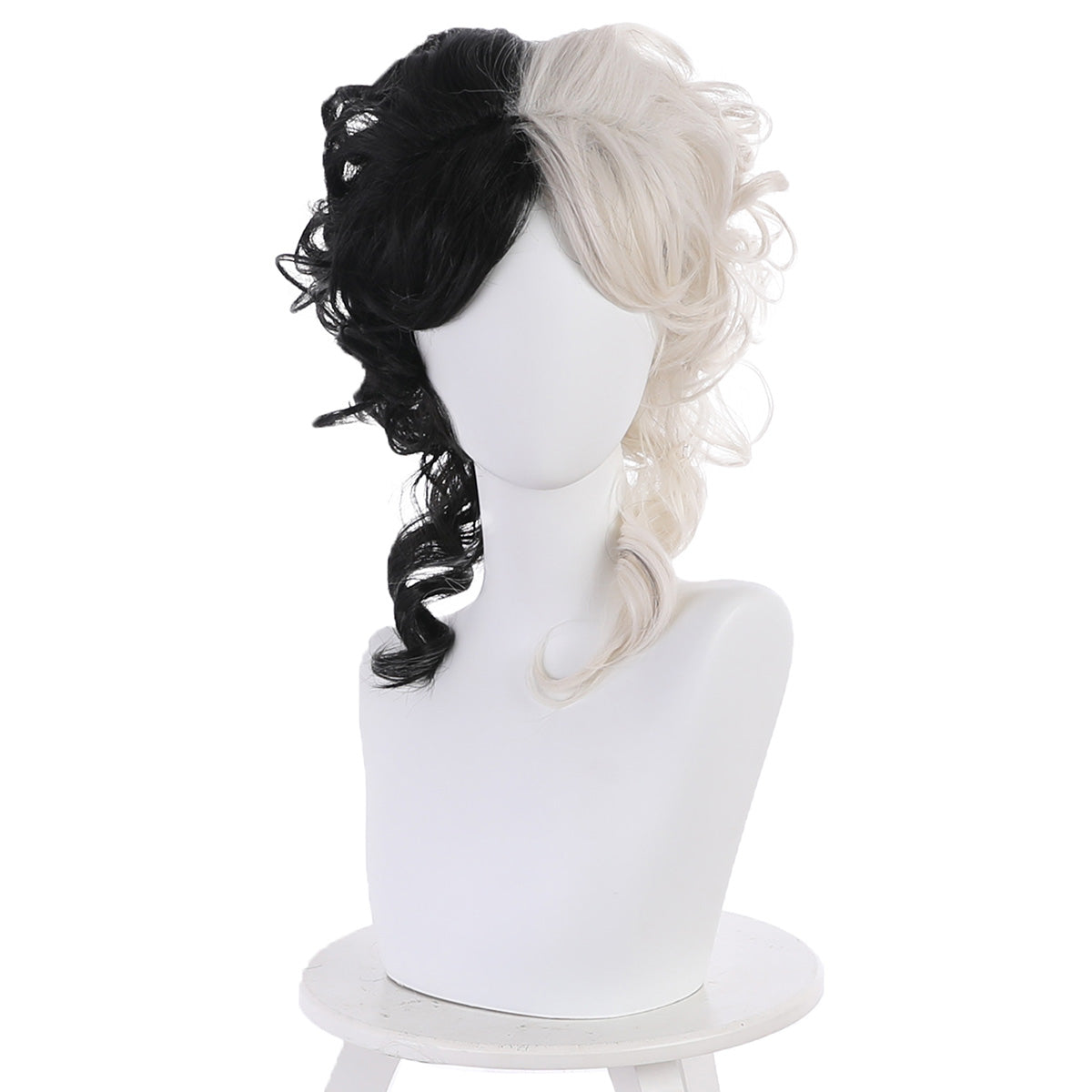Disney Movie Cruella de Vil Black Silver Cosplay Wig D Edition Wig - Tophatter Daily Deals