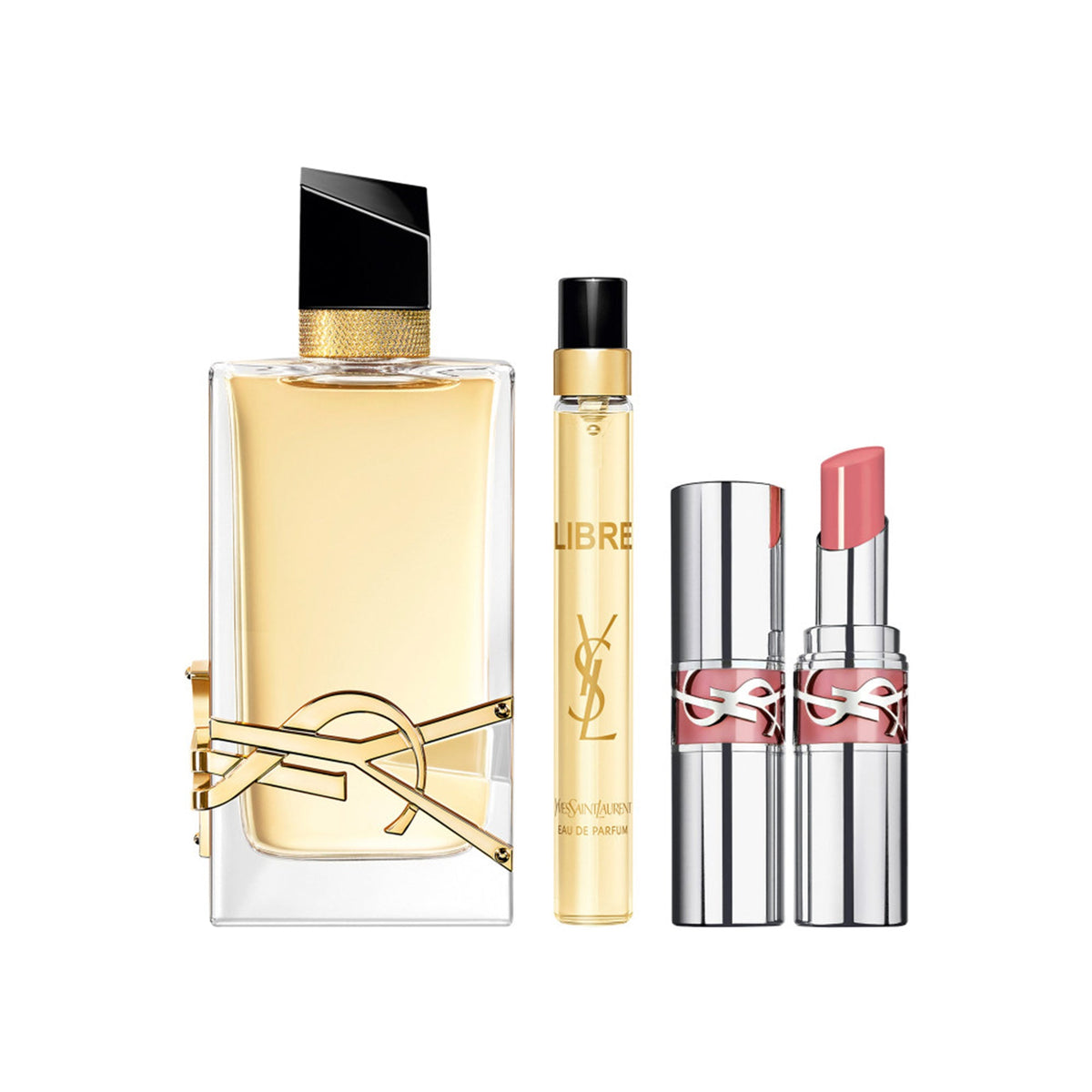 YSL Libre Eau De Parfum 90ml & Travel Spray 10ml & Lipstick Gift Set - Tophatter Daily Deals