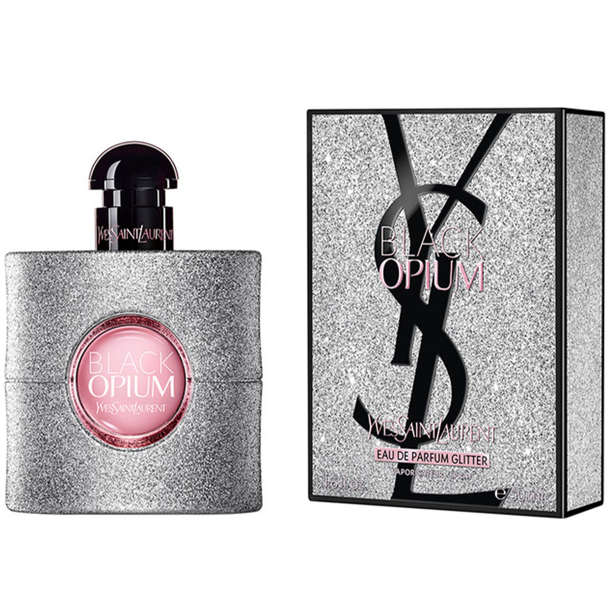 YSL Black Opium Eau De Parfum Glitter 50ml Spray - Tophatter Daily Deals