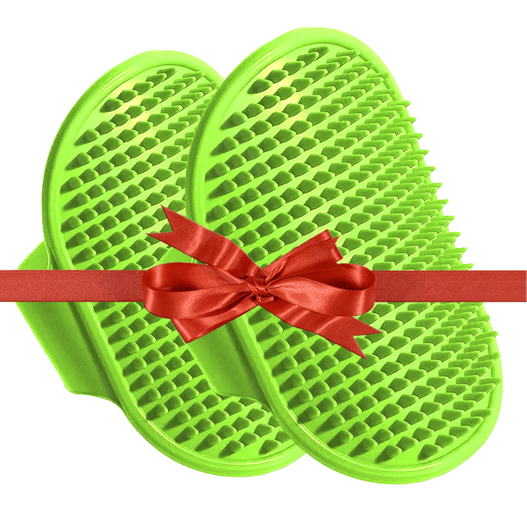 Pet Hair Remover Brush - Dog Grooming Mitt Pet Glove Brush | Cat Fur Hair Remover Deshedding Hand Massage 2 Mitt Hair Care - Tophatter Daily Deals