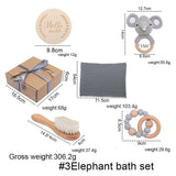 Baby Gift Box Set Bath Towel Toys Elephant Bath Set 0 - Tophatter Daily Deals
