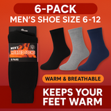 6-Pairs Men’s Heated Crew Socks Everything Else - Tophatter Daily Deals
