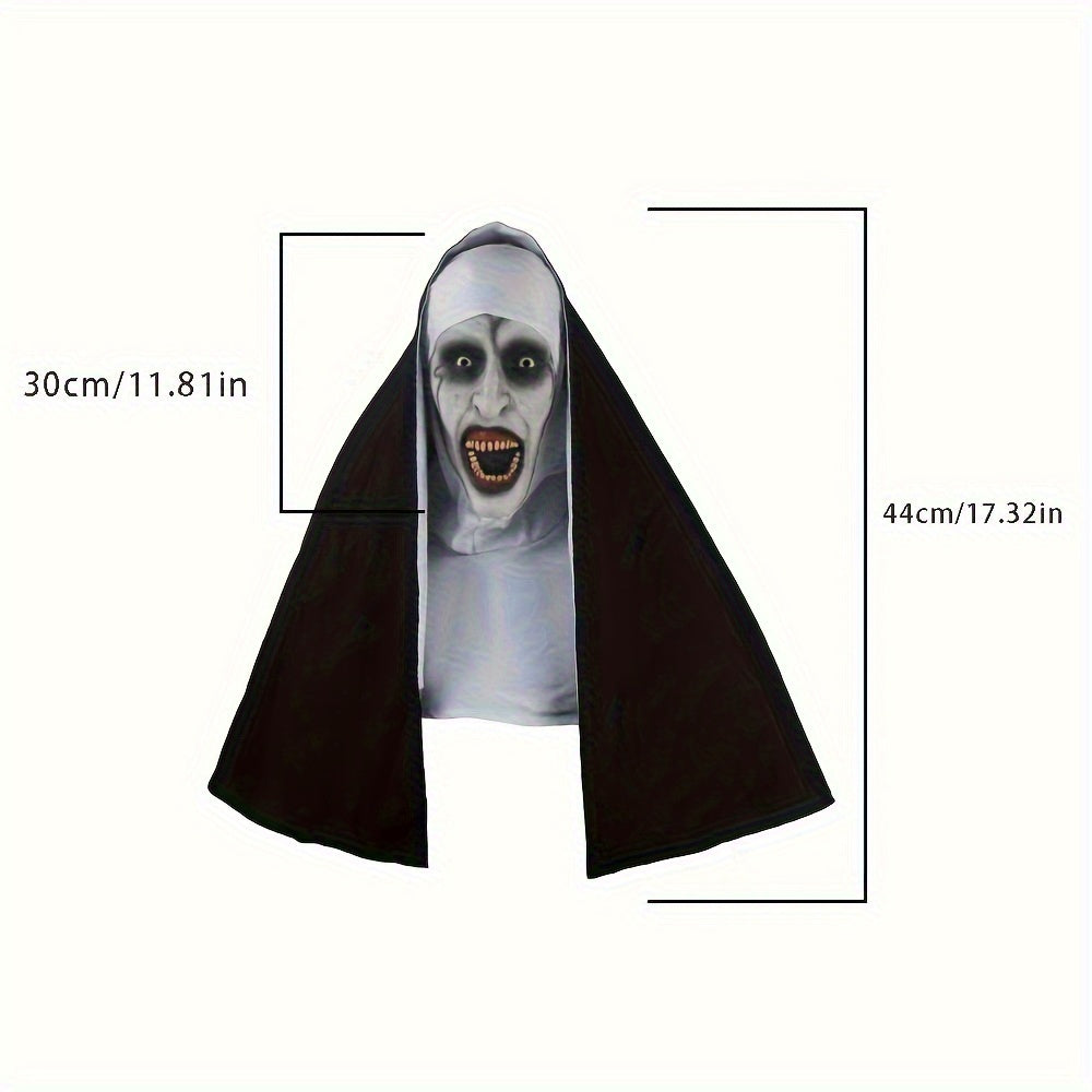 Nun Mask Horror Costume for Adults Halloween - Tophatter Daily Deals