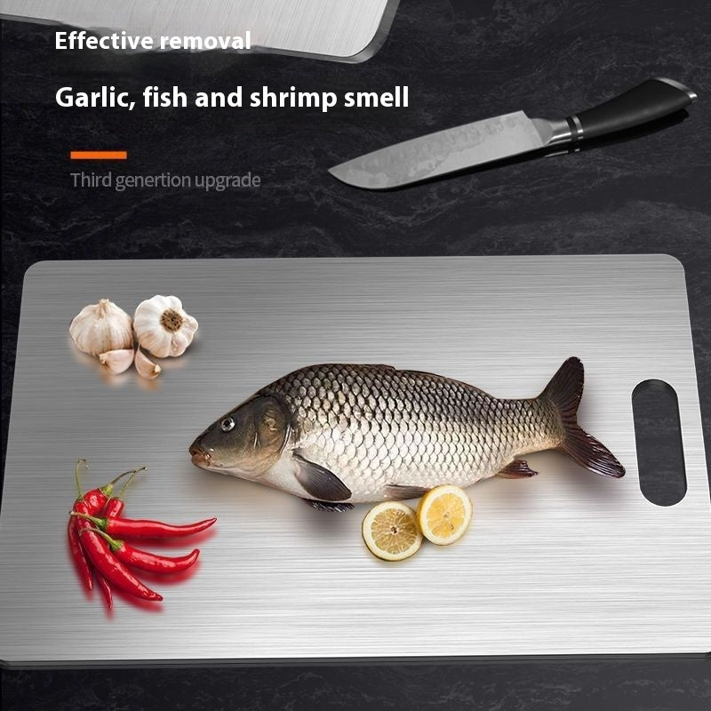 316 Stainless Steel Thickened Cutting Board Oversized Mildew-proof Household Kitchen Panel 0 - Tophatter Daily Deals