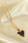 Bordered Heart Chain Necklace Necklaces - Tophatter Daily Deals