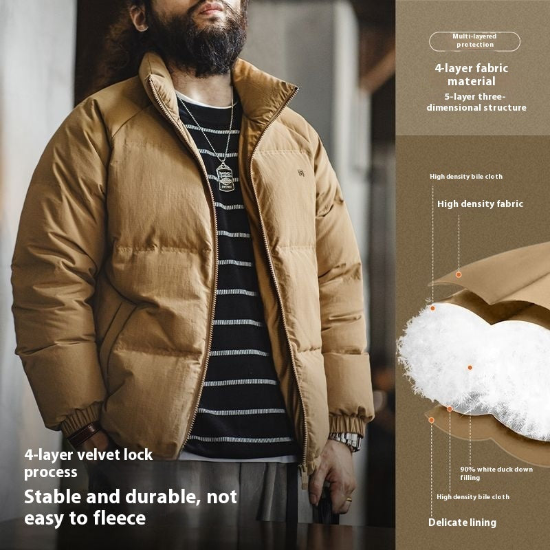 Insulating Men's Down Jacket - Boxy Puffer, Nylon, For City 3D Changing Face Moving Picture Frame - Tophatter Daily Deals