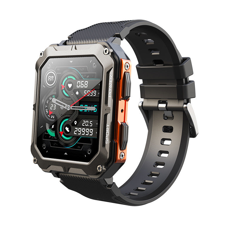 Bluetooth Talk Smart Watch Outdoor Three Anti Sports Waterproof Meter Step Orange 0 - Tophatter Daily Deals