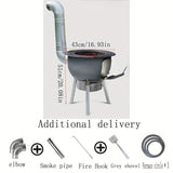 Portable Iron Camping Stove Wood Burning Outdoor Camping & Hiking - Tophatter Daily Deals