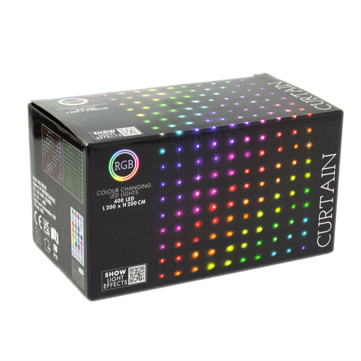 400 RGB LED Colour Changing Curtain Lights | Multi-coloured Window Lights 5x2x2m Fairy Lights - Tophatter Daily Deals