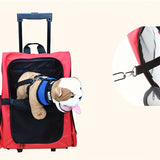 Multi-Purpose Pet Bag Foldable Travel Carrier with Wheels Pet Care > Cat Supplies > Cat Carriers & Crates - Tophatter Daily Deals
