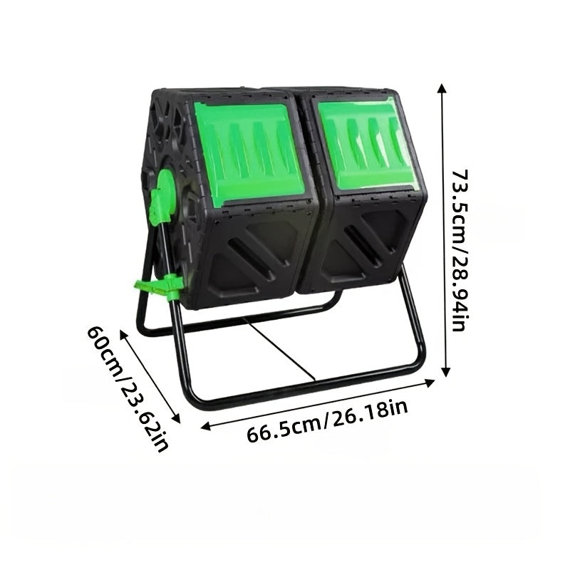 Dual Chamber Rotating Compost Bin Home & Garden - Tophatter Daily Deals