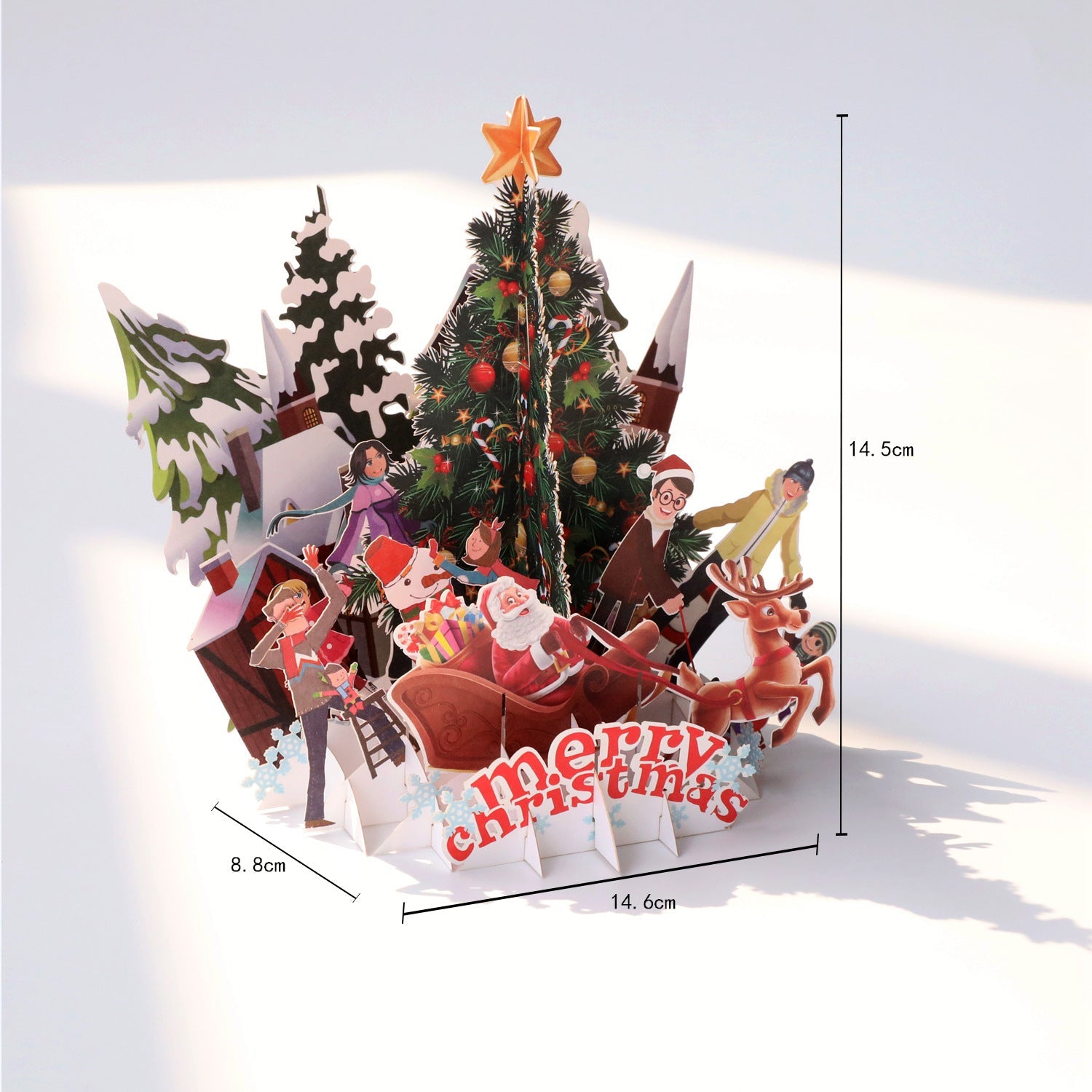 3d Christmas Greeting Card Stereo Christmas Tree Card Creative Christmas Party 0 - Tophatter Daily Deals
