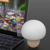 Silicone LED Night Lamp Brightness Adjustable Mushroom Pat Switch Wooden Base Timing LED Night Light For Children's Gift Humidifier - Tophatter Daily Deals