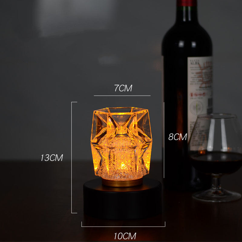 Bar Atmosphere Table Crystal Lamp Led LightsCharging Yellow light 220V US 0 - Tophatter Daily Deals