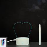 3D Acrylic Board Handwriting Message Board LED Light Style12 White B 0 - Tophatter Daily Deals