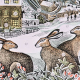 We Three Hares Advent Calendar Greetings Card | Christmas Advent Card & Envelope Advent Calendar - Tophatter Daily Deals