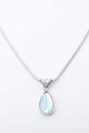 Teardrop Shape Titanium Steel Pendant Necklace Silver One Size Necklaces - Tophatter Daily Deals