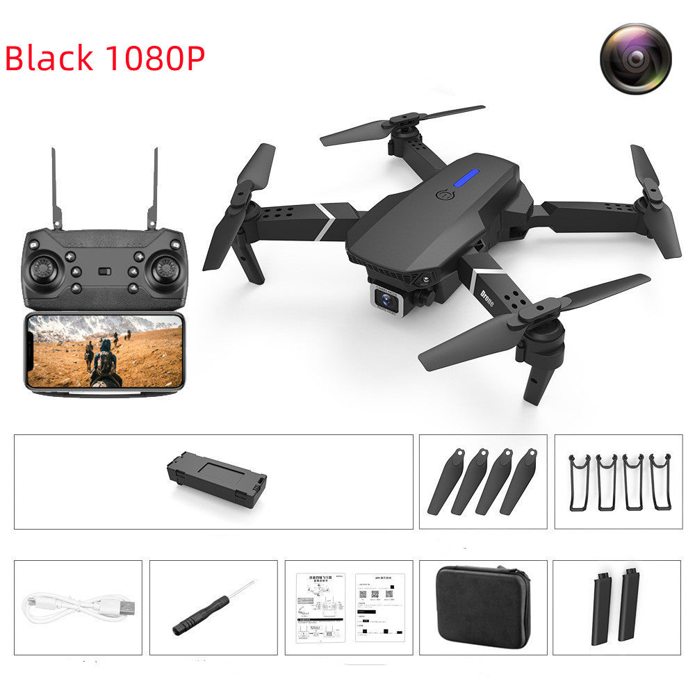 4K Pixel Dual Camera Airplane Toy Black 1080P 0 - Tophatter Daily Deals