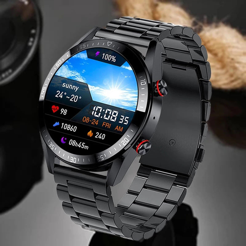 Bluetooth Call Smart Watch Music Heart Rate Blood Pressure Always Bright Screen 0 - Tophatter Daily Deals