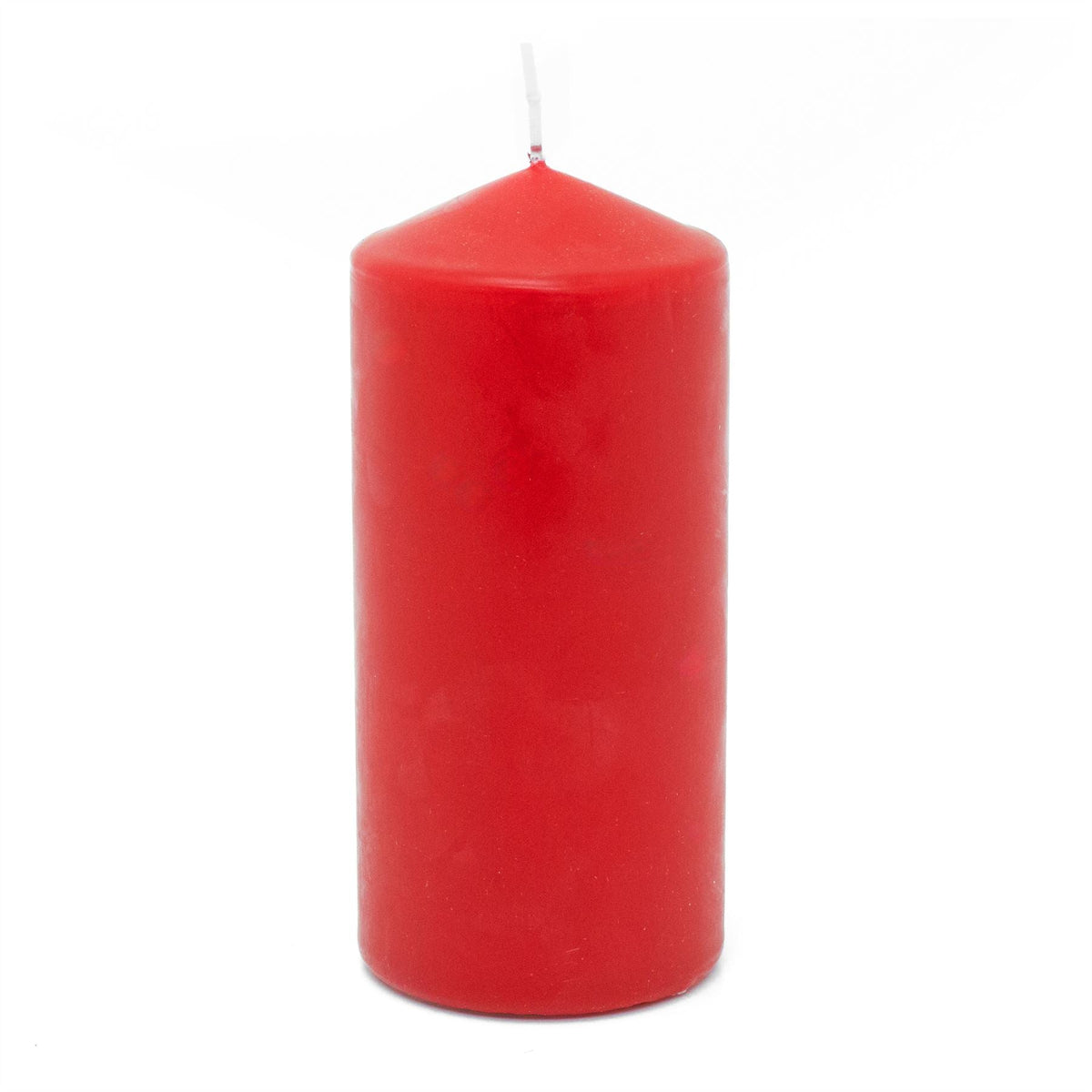 Unscented Red Pillar Candle | Cherry Red Votive Church Pillar Candle - 15x7cm Candle - Tophatter Daily Deals