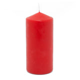 Unscented Red Pillar Candle | Cherry Red Votive Church Pillar Candle - 15x7cm Candle - Tophatter Daily Deals