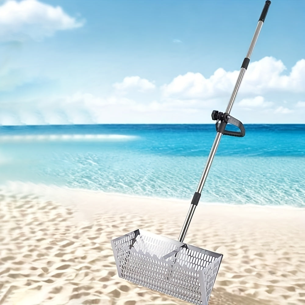 Adjustable Metal Beach Sifter Rake Tool Outdoor Recreation > Camping > Camp Safety Equipment - Tophatter Daily Deals