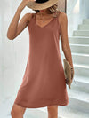 Double-Strap V-Neck Dress Casual Dresses - Tophatter Daily Deals